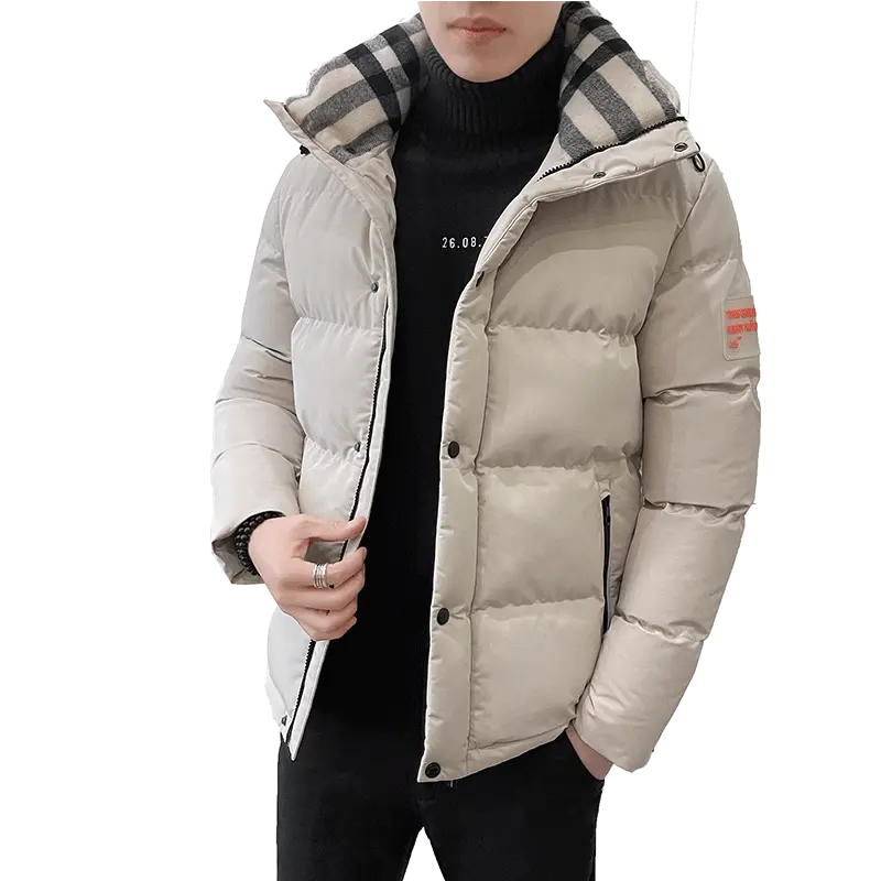 Big And Tall Coat Plus Size Customizable Casual Sports Hoodie Wind Breaker Cotton Puffer Cotton - Padded Jacket For Men