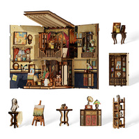 Puzzle en bois à assembler soi-même, modèle 3D, maison, support de livre, ornements, 23x18x11cm, pour les plus de 14 ans