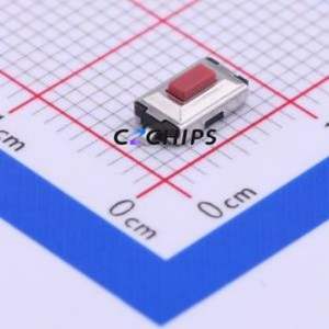 1TS002E-2400-2500-CT Tactile Switch SMD,3.7x6.1mm Switch Single Pole Single Throw Rectangle Button 2.4N Vertical Mount - Product Image 1