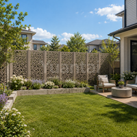 Panneaux composites décoratifs pour clôture de jardin en WPC, avec poteaux en aluminium, faible entretien, taille personnalisée, vente en gros