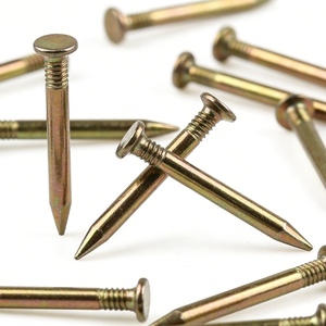 Wholesale Factory Price Galvanized Steel Zinc Plated Smooth Shank Common <b>Nails</b> 2.1x50mm Sharp Point Round/Flat Head DIY Grade - Product Image 1