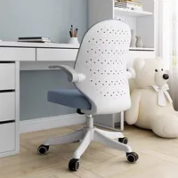 Современный домашний белый эргономичный цветной поворотный офисный стул из ткани для компьютерного кабинета для студентов