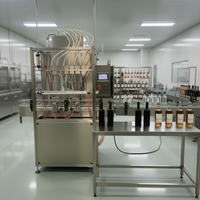 Machine de remplissage automatique électrique économique pour alcool et spiritueux avec 6 buses, 220V/380V, haute précision, 100% facile à utiliser