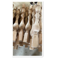 Pièces d'escalier intérieures modernes en bois massif, mains courantes, balustres d'escalier intérieurs en bois de hêtre, rails en bois – direct usine