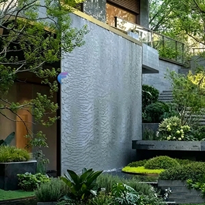 Moderna Cascada de Cemento para Pared, Decoración Rectangular para Interiores y Exteriores, Acabado Natural, Montaje en Pared - Product Image 2