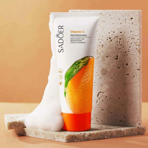 SADOER Nouvelle Marque Nettoyant <span class=keywords><strong>Visage</strong></span> <span class=keywords><strong>Aloe</strong></span> <span class=keywords><strong>Vera</strong></span> Vitamine C Réducteur de Pores Nettoyage Profond Blanchissant 100g - Product Image 5