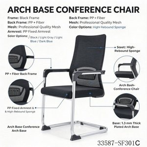 Chaise de bureau ergonomique en maille, dossier moyen, pivotante, avec accoudoirs fixes, siège inclinable vert 33587-SF302C - Product Image 4