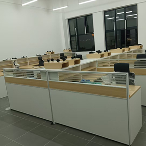 Scrivania Direzionale Multifunzionale LIWEI in MFC, Postazione di Lavoro Modulare Aperta per Ufficio con Più Posti - Product Image 3