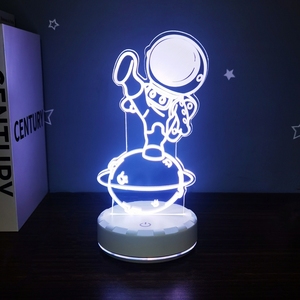 Lámpara Nocturna de Astronauta 3D Recargable Personalizada, Lámpara de Escritorio Juvenil con Control Táctil, Lámpara de Mesa de Siete Colores - Product Image 4