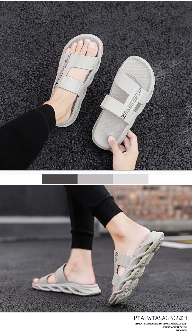 Summer Outdoor Sldes Sandals Men Rubber Soft Casual Slippers Sandals for Mens