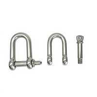 Manille de type D JIS en acier inoxydable 316, matériel marin, 4mm-28mm, toutes tailles, pour bateaux et yachts, directement de l'usine, OEM ODM