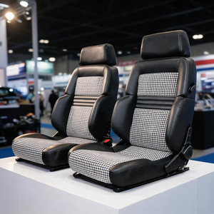 Siège de course ergonomique LK avec appuie-tête réglable, mécanisme de basculement à une touche, siège de voiture sport universel avec rails - Product Image 3