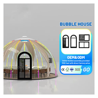 Maison à bulles Igloo Camping en plein air Maison à manger Tente dôme Transparent Petites maisons dôme