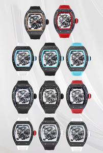 Nouvelle montre mécanique à tourbillon ultra-fine en fibre de carbone 6702, montre de luxe haut de gamme pour homme, étanche, squelette - Product Image 3
