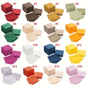 Personalized Custom Napkins with logo Wholesale Eco-friendly 2-ply Tissue <b>Paper</b> Napkins Virgin Wood Pulp Serviettes De Tables - Product Image 2