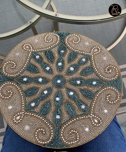 Handcrafted Beaded Placemats Decorative <b>Table</b> Mats <b>for</b> Dining <b>Table</b> Home Kitchen Parties Weddings Reusable Stylish <b>Table</b> - Product Image 2