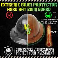 Aolamegs Protection de bord de casque de sécurité à clipser, avec noyau en acier, résistante aux chocs, accessoire pour bord complet, en fibre de carbone/fibre de verre