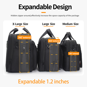 Maletín grande para hombre, 15,6 pulgadas, 17 pulgadas, 19 pulgadas, funda para ordenador portátil, bolso de trabajo de oficina de negocios, bolso de mensajero, bolsos de hombro, bolsos de mano - Product Image 4
