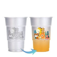 Tasse jetable personnalisable en aluminium peut recyclable écologique changement de couleur pour les parties buvant disponible 8oz 10oz 20oz 32oz