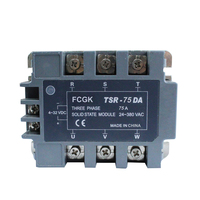 Fotek miniatur TSR-75DA Relay Solid State tipe 3 Phase SSR kontak daya tinggi Load Sealed melindungi fitur DC ke AC