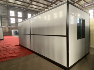 Maison conteneur modulaire préfabriquée, mini-maison prête à être expédiée, abri, mini-maison en panneaux sandwich d'acier, pods de mini-maisons modulaires, économique - Product Image 5