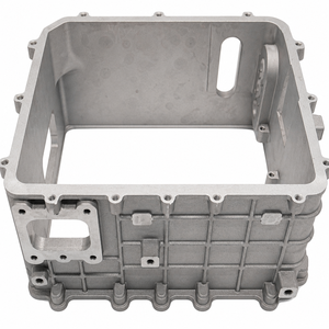 Piezas de fundición a presión de aleación de aluminio <span class=keywords><strong>Mg</strong></span> personalizadas para inversor de cadena con diseño de aletas de enfriamiento eficientes para disipación de calor por aire. - Product Image 2