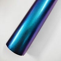 Film de changement de couleur de carrosserie de voiture, violet charmant, bleu intérieur, protection anti-rayures, modèle ZML001, découpe électro-optique
