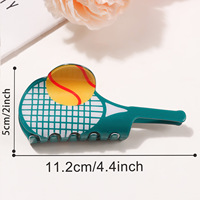 Pince à cheveux Golais en plastique, motif raquette de tennis de dessin animé, style sportif quotidien tendance, design requin, accessoire capillaire pour femme