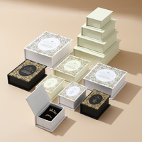 Nouvelle boîte d'emballage pour bijoux en kraft écologique réutilisable, de style livre, avec fermeture magnétique, pour bagues, boucles d'oreilles, colliers