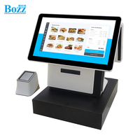 Supermarket caisse enregireuse sistem pos parkir mobil sistem android pos terminal layar ganda 4g