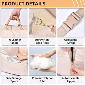 الكلب مقعد سيارة السفر عش الحيوانات الأليفة سيارة حماية سلامة السيارة انفصال غسل القماش غطاء سيارة عش مزدوج الغرض - Product Image 3