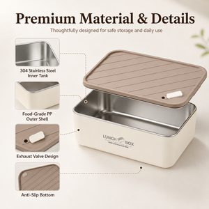 Boîte à lunch portable en acier inoxydable 304, anti-fuite, isotherme, avec sac, conteneur alimentaire multi-couches pour enfants et adultes - Product Image 2