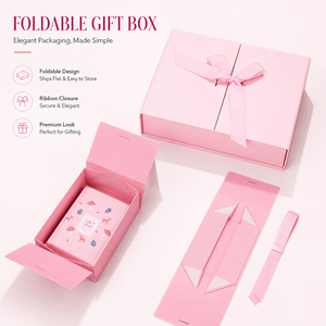 Lost Woods Pink Rigid Gift <b>Box</b> With Deer And Mushroom Print Art Paper Rectangle Fashion Trend Four Color Printing - Product Image 2