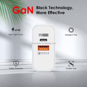 65W GaN Charger PD Mobile Tablet <b>Adapter</b> Charging Head A+C Dual Fast Charging Type-C Interface Fast Charging Head - Product Image 4