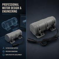 Moteur vibrant à engrenages Faradyi, petit modèle 3300 tr/min 6W, 12-24V, référence R3650, pour dildos et écrans vibrants à coupelle creuse, prix direct usine