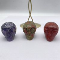 Crânes en cristal naturel en gros : Crânes d'Alien en Quartz Rose, Crânes en Obsidienne, Artisanat en cristal sculpté pour la décoration