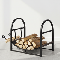Instructions de bricolage faciles à suivre, porte-bûches en métal traditionnel britannique pour extérieur avec toit incliné anti-pluie