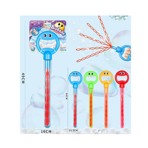 Vendita calda cartone animato bastone bolla divertente e durevole giocattoli a bolle per i bambini 32 fori <span class=keywords><strong>sorridente</strong></span> per il viso di sapone bacchetta bastone per esterno giocattoli - Product Image 6