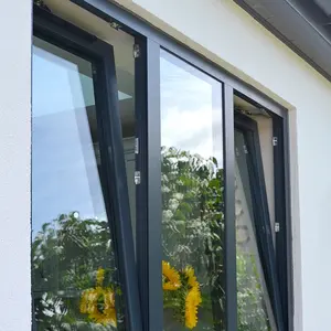 Energy Efficient Insulated Glass Window Low-E Triple Glazed Thermal Break Aluminium Tilt And Turn Window
