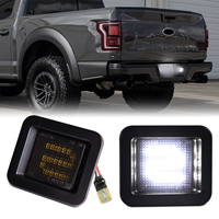 En stock aux États-Unis : 2 feux de plaque d'immatriculation LED pour Ford F150 2015-2019 Raptor 2017-2020, feux arrière fumés pour plaque d'immatriculation