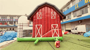 <span class=keywords><strong>Barry</strong></span> Commercial gonflable videur toboggan dessin animé vache ferme saut château pour enfants gonflable rebond maison avec toboggan - Product Image 3