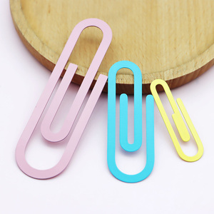 Trombones jumbo de 4 pouces pour fournitures scolaires de bureau Trombones mignons et colorés pour signets en métal - Product Image 5