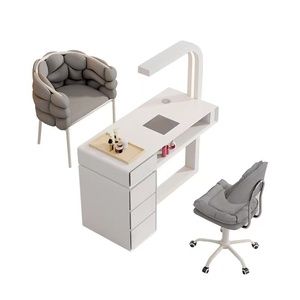 Modern Luxury Marble Top Manicure Table Built-in Dust Collector <b>Nail</b> Workstation Storage Drawers Professional <b>Nail</b> Salon Tech - Product Image 5