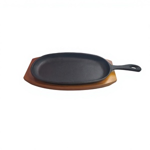 Piccola padella in ghisa con base in legno, prodotta nella fabbrica di Baixiang, provincia di Hebei - Product Image 2