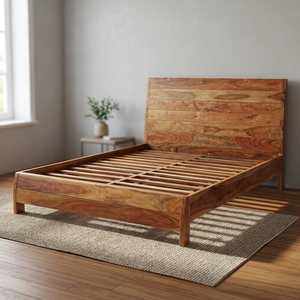 Muebles de Dormitorio Industriales y Vintage, Cama Plegable de Pared Tradicional Hecha a Mano en India con Madera Maciza de Mango, Tamaño King - Product Image 3