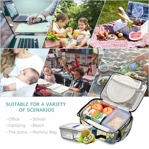 Bolsa de Almuerzo Infantil con Estampado de Dinosaurios, Personalizada, Reutilizable, Térmica y Aislada, para Picnic al Aire Libre, Venta Caliente - Product Image 6