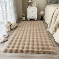 Tapis en fausse fourrure de lapin doux style crème nordique, tapis moelleux pour salon, canapé, chambre à coucher, chevet