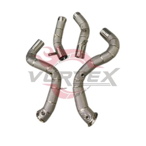 Tuyaux avant en acier inoxydable Vortex avec bouclier thermique pour Mercedes-AMG GLC63 GLC63S 4.0T avec systèmes de conduites de liaison à armure thermique - Product Image 2
