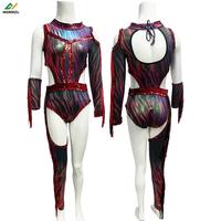 Tenue de Danse Sexy pour Femmes, Coupe Haute, Brillante, Costume de Compétition, Vêtements de Cheerleading, Uniforme d'Équipe de Majorettes