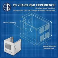 Boîtier de test miniature en tôle sur mesure OEM pour l'inspection des puces semi-conductrices, petit boîtier d'équipement de commande